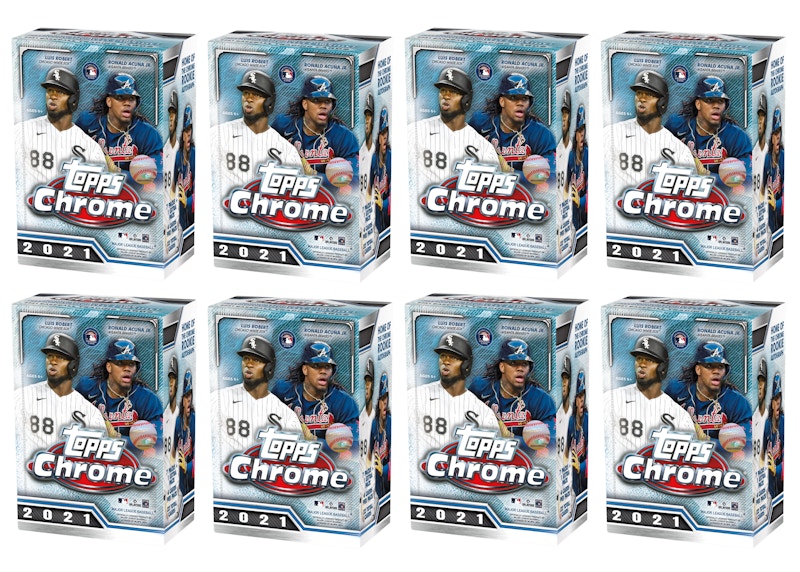 2021 Topps Chrome Baseball Blaster Box 8x Lot