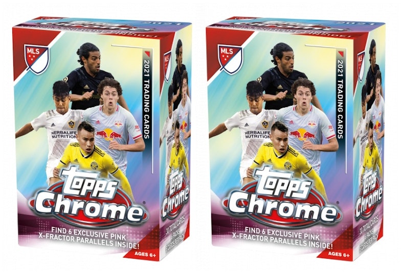 2021-topps-chrome-mls-soccer-blaster-box-2x-lot
