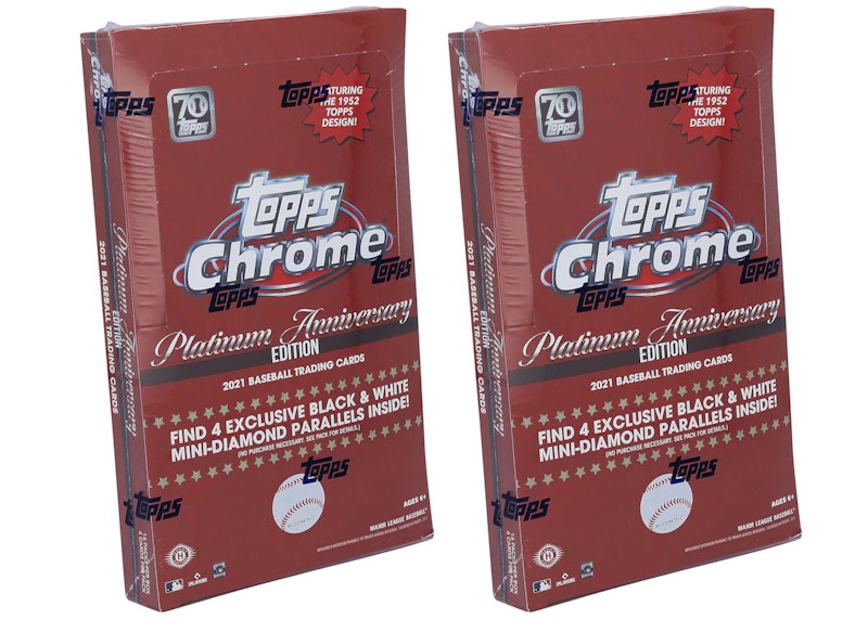 2021 Topps Chrome Platinum Anniversary Baseball Hobby Lite Box 2x Lot