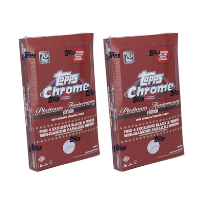 2021 Topps Chrome Platinum Anniversary Baseball Hobby Lite Box 2x Lot