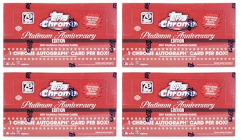 2021 Topps Chrome Platinum Anniversary Baseball Hobby Box 4x Lot 2021 Topps Chrome Platinum Anniversary Baseball Hobby Box 4x Lot