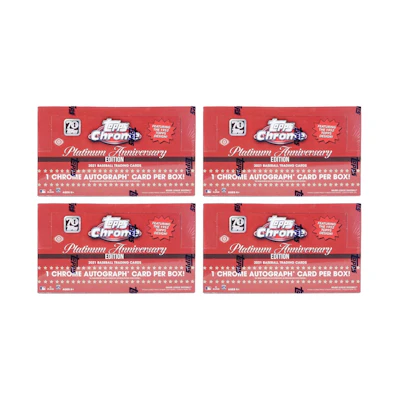 2021 Topps Chrome Platinum Anniversary Baseball Hobby Box 4x Lot