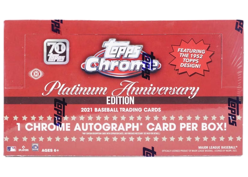 2021 Topps Chrome Platinum Anniversary Baseball Hobby Box