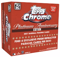 2021 Topps Chrome Platinum Anniversary Baseball Mega Box 2021 Topps Chrome Platinum Anniversary Baseball Mega Box
