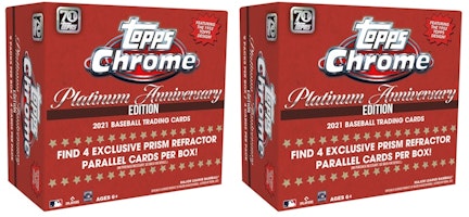 2021 Topps Chrome Platinum Anniversary Baseball Mega Box 2x Lot 2021 Topps Chrome Platinum Anniversary Baseball Mega Box 2x Lot