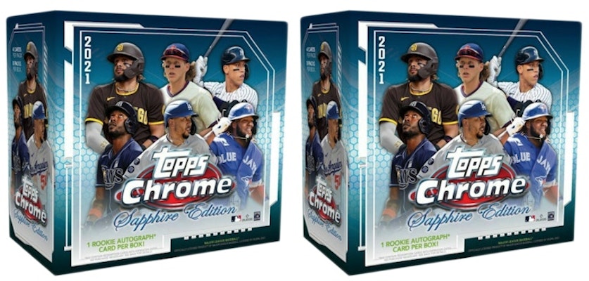 2021 Topps Chrome Sapphire Edition Baseball Box 2x Lot Buy 2021 Topps Chrome Sapphire Edition Baseball Box 2x Lot