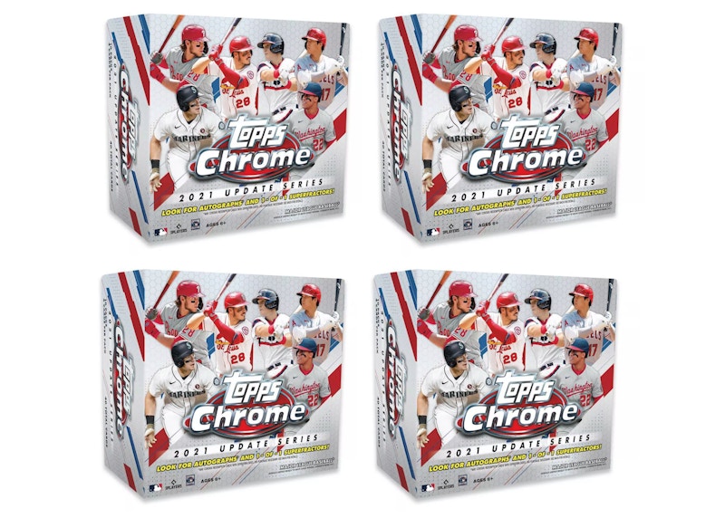 2021 Topps Chrome Update Baseball Mega Box 4x Lot