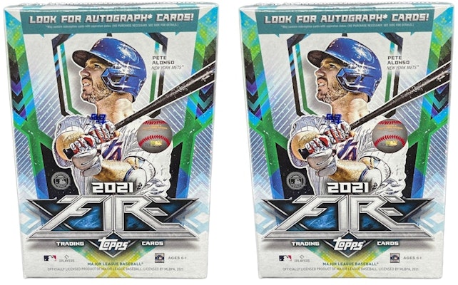 2021 Topps Fire Baseball Blaster Box 2x Lot Buy 2021 Topps Fire Baseball Blaster Box 2x Lot