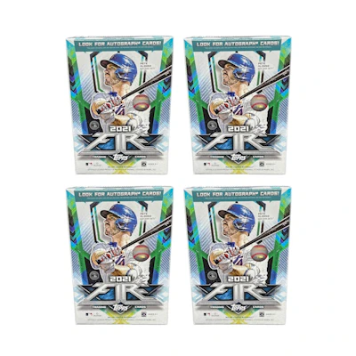 2021 Topps Fire Baseball Blaster Box 4x Lot
