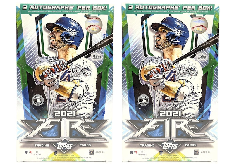 2021 Topps Fire Baseball Hobby Box 2x Lot