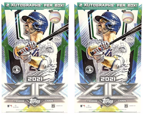 2021 Topps Fire Baseball Hobby Box 2x Lot Buy 2021 Topps Fire Baseball Hobby Box 2x Lot