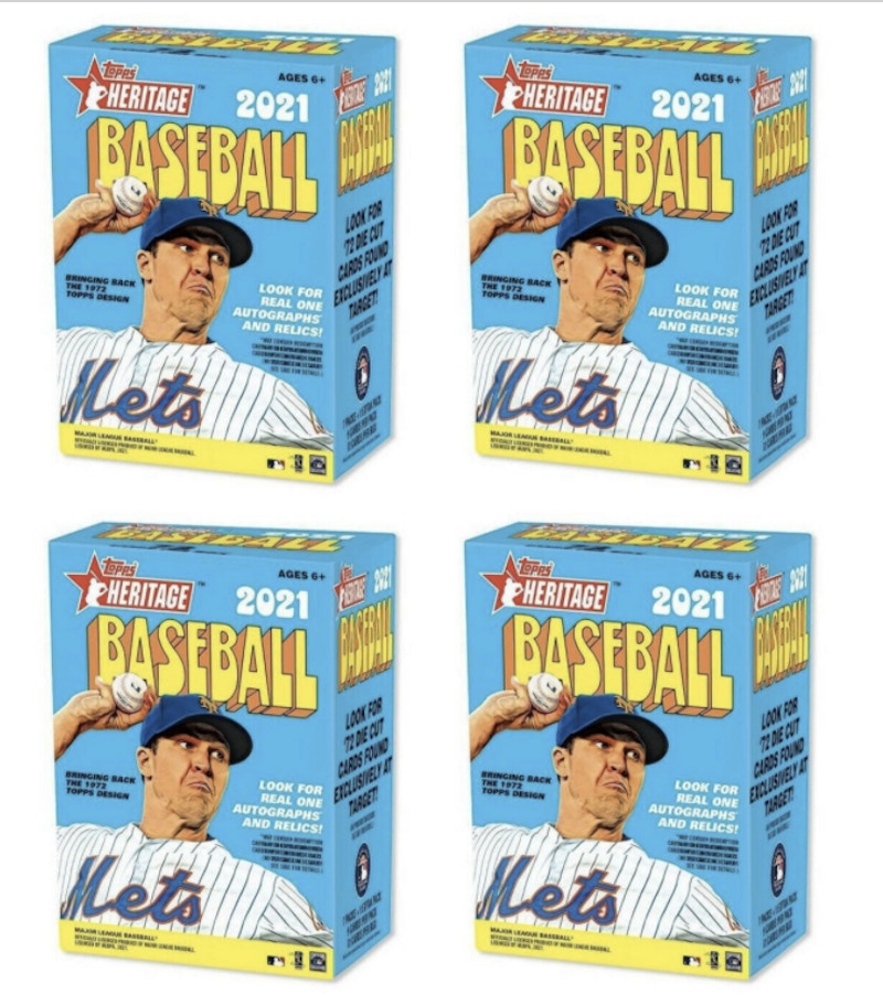 2021 Topps Heritage Baseball Blaster Box 4x Lot