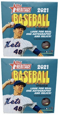 2021 Topps Heritage Baseball Mega Box (Blue Sparkle Parallels) 2x Lot Buy 2021 Topps Heritage Baseball Mega Box (Blue Sparkle Parallels) 2x Lot