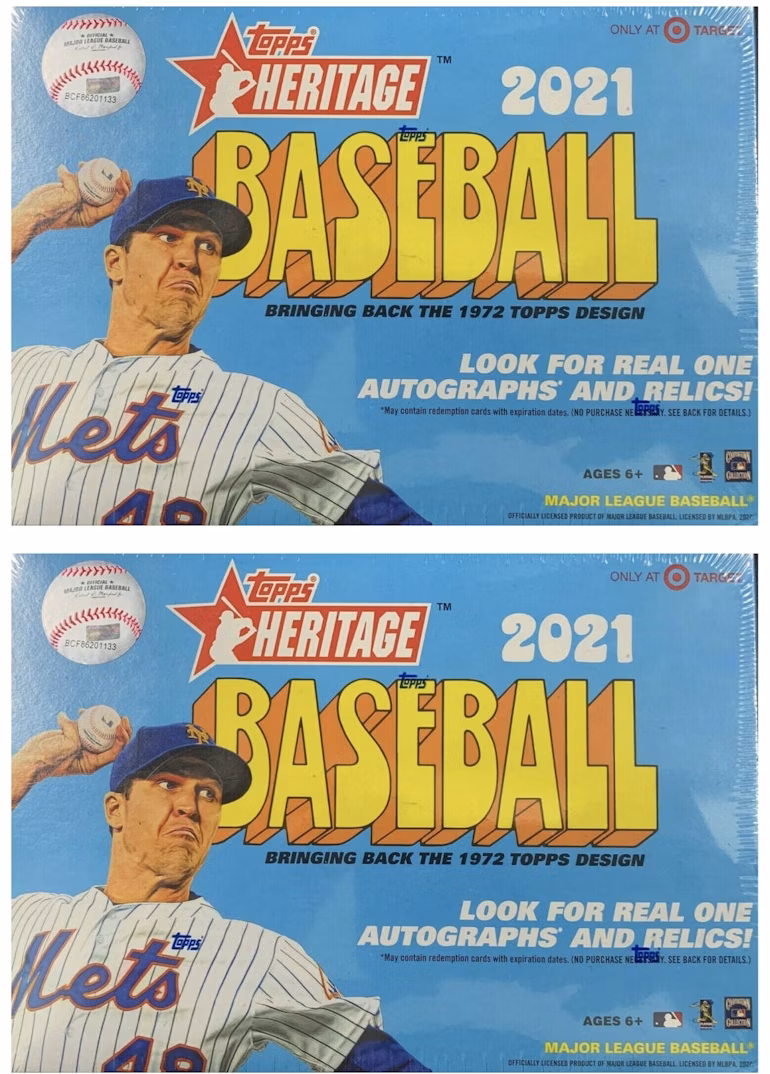 2021-topps-heritage-baseball-target-mega-box-2x-lot-17-packs