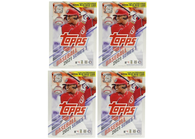 2021 Topps Series 1 Baseball Blaster Box (Royal Blue Parallel) 4x Lot