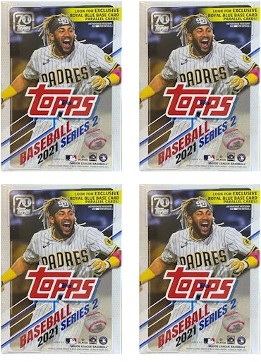 2021-topps-series-2-baseball-blaster-box-4x-lot