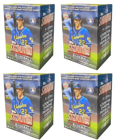 2021-topps-stadium-club-baseball-blaster-box-4x-lot