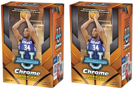 2022-23 Bowman University Chrome 篮球豪华盒 2盒装 Buy 2022-23 Bowman University Chrome 篮球豪华盒 2盒装