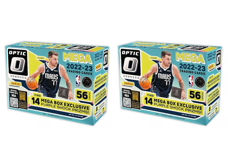 Buy Lote de 2 Cajas Mega Panini Donruss Optic 2022-23 Baloncesto (Purple Shock Prizms)