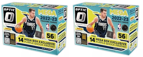 2022-23 Panini Donruss Optic Basketball Mega Box (Purple Shock Prizms) 2x Lot 2022-23 Panini Donruss Optic Basketball Mega Box (Purple Shock Prizms) 2x Lot