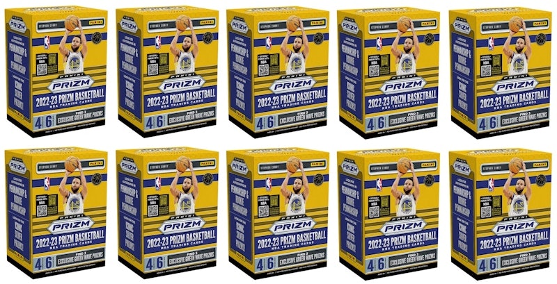 2022-23-panini-prizm-basketball-fanatics-blaster-box-green-wave-prizms-10x-lot