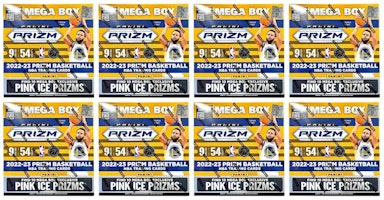2022-23 Panini Prizm Basketball Mega Box (Pink Ice Prizms) 8x Lot 2022-23 Panini Prizm Basketball Mega Box (Pink Ice Prizms) 8x Lot