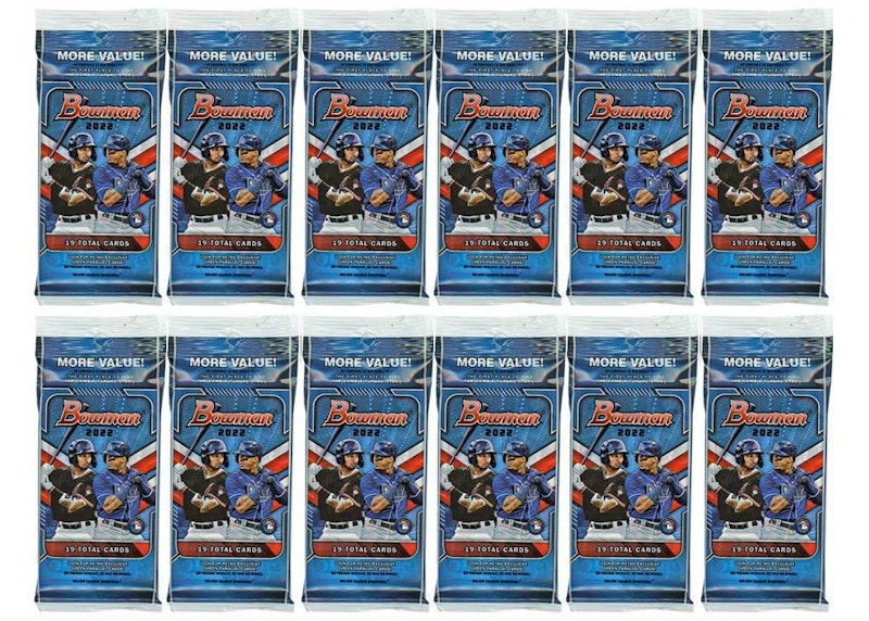 2022 Bowman Baseball Fat Pack 12x Lot
