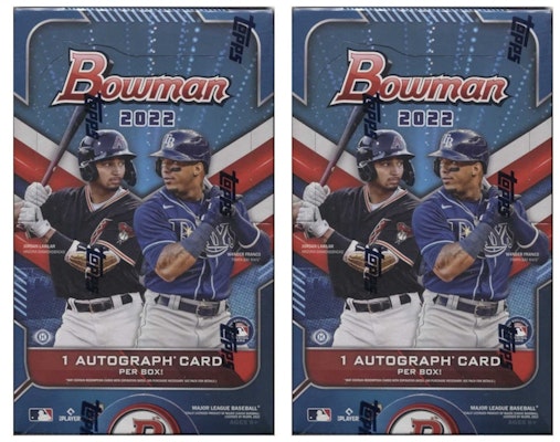 2022 Bowman Baseball Hobby Box 2x Lot Buy 2022 Bowman Baseball Hobby Box 2x Lot