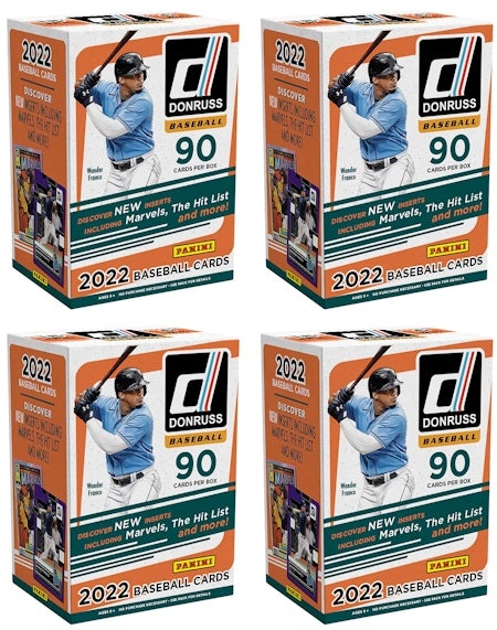 2022-panini-donruss-baseball-blaster-box-4x-lot