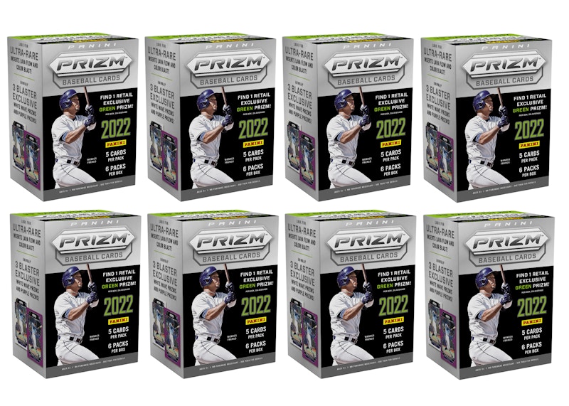 2022 Panini Prizm Baseball Blaster Box (Green Prizm) 8x Lot
