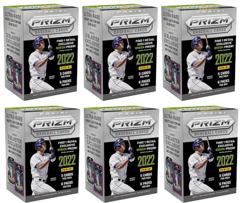 2022 Panini Prizm Baseball Blaster Box (Green Prizm) 6x Lot Buy 2022 Panini Prizm Baseball Blaster Box (Green Prizm) 6x Lot