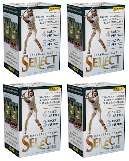 2022-panini-select-baseball-blaster-box-4x-lot