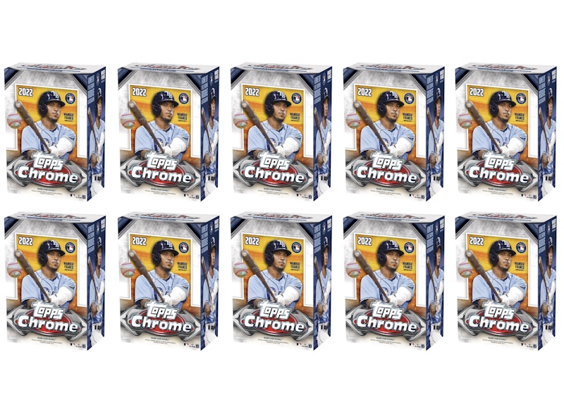 Buy 2022 Topps Chrome Baseball Blaster Box Set 10x Lot