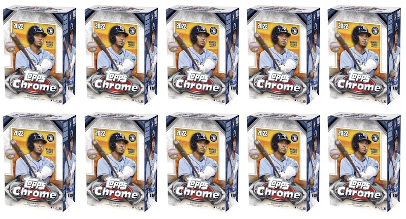 2022-topps-chrome-baseball-blaster-box-10x-lot