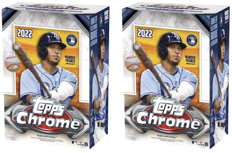 2022-topps-chrome-baseball-blaster-box-2x-lot