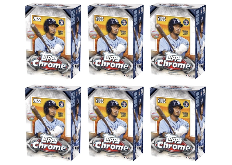 2022 Topps Chrome Baseball Blaster Box 6x Lot