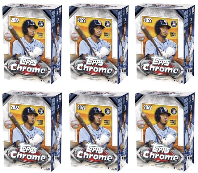 2022-topps-chrome-baseball-blaster-box-6x-lot