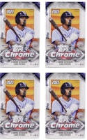 2022 Topps Chrome Baseball Hobby Box 4x Lot (Bonus Pack Not Included) 2022 Topps Chrome Baseball Hobby Box 4x Lot (Bonus Pack Not Included)