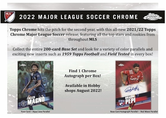 2022 Topps Chrome MLS Soccer Hobby Box 4x Lot Buy 2022 Topps Chrome MLS Soccer Hobby Box 4x Lot