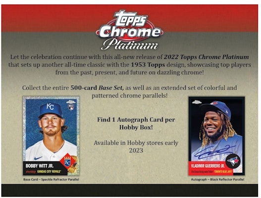 Caja Hobby 2022 Topps Chrome Platinum Aniversario 1953 Béisbol. Buy Caja Hobby 2022 Topps Chrome Platinum Aniversario 1953 Béisbol.