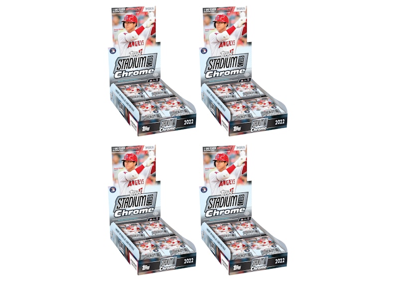 2022 Topps Chrome Stadium Club Baseball Hobby Box 4x Lot