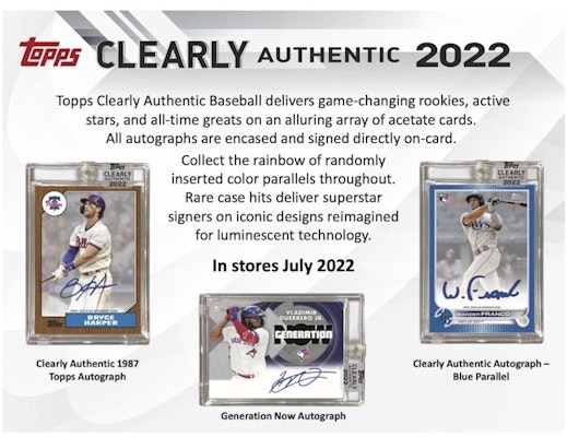 2022 Topps Clearly Authentic Baseball Kotak Hobi Buy 2022 Topps Clearly Authentic Baseball Kotak Hobi
