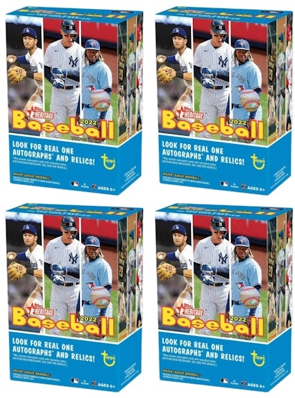 2022-topps-heritage-baseball-blaster-box-4x-lot