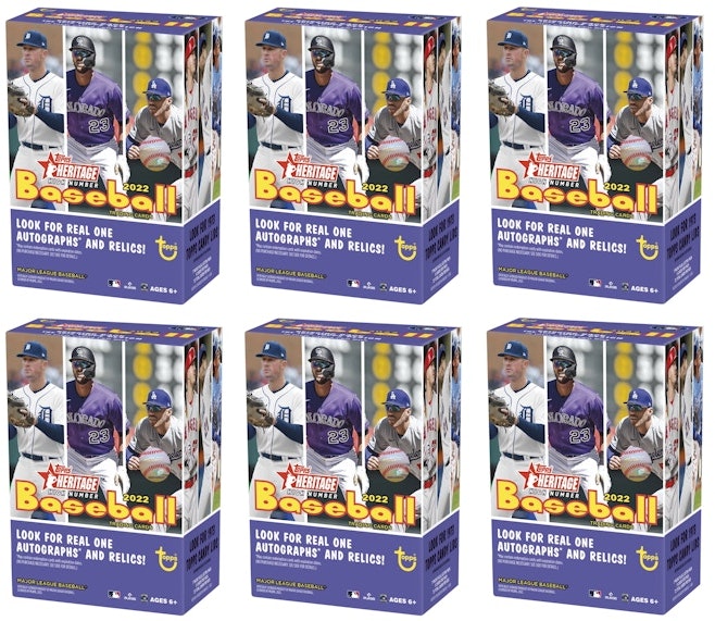 2022-topps-heritage-high-number-baseball-blaster-box-6x-lot
