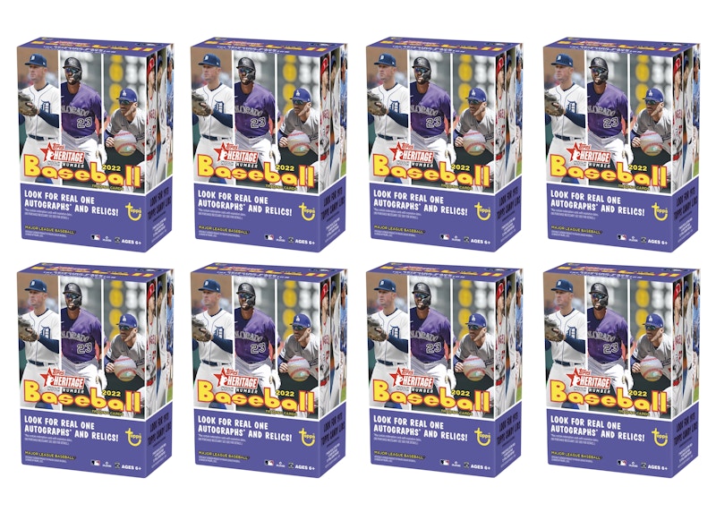 2022 Topps Heritage High Number Baseball Blaster Box 8x Lot
