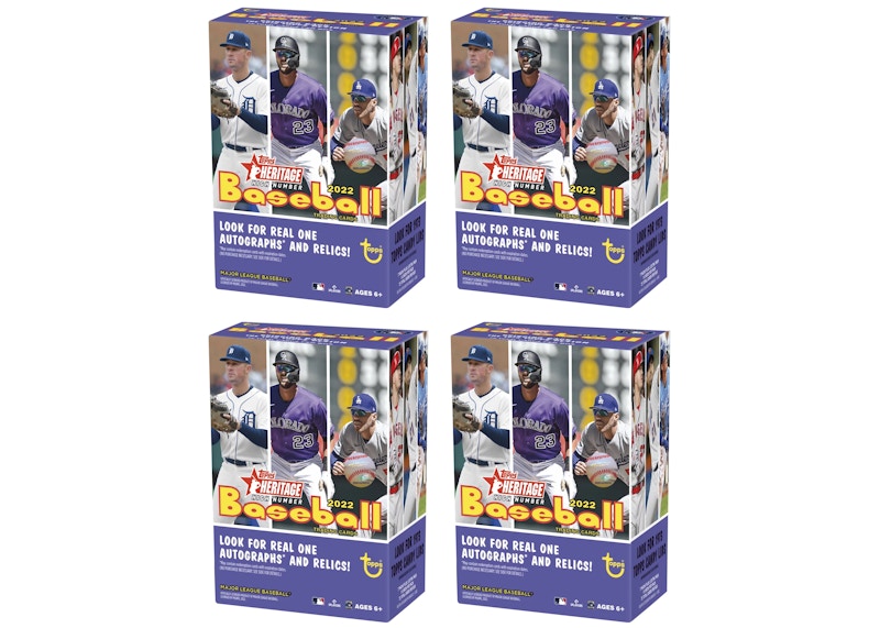 2022 Topps Heritage High Number Baseball Blaster Box 4x Lot