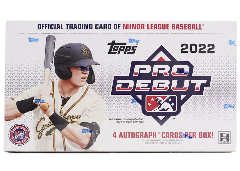 2022 Topps Pro Debut Baseball Hobby Box (4 Autographs)