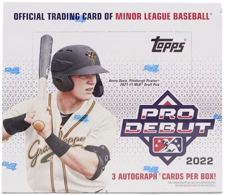 2022 Topps Pro Debut Baseball HTA Hobby Jumbo Box (3 Autographs) Buy 2022 Topps Pro Debut Baseball HTA Hobby Jumbo Box (3 Autographs)