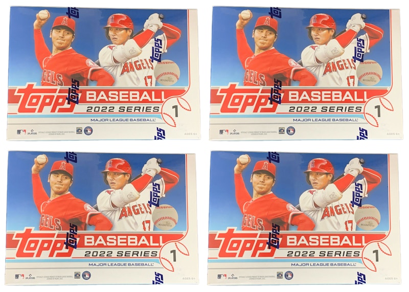 2022 Topps Series 1 Baseball Target Mega Box (Rectangular Box) 4x Lot