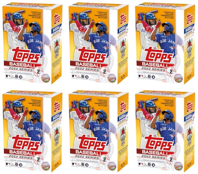 2022-topps-series-2-baseball-blaster-box-6x-lot